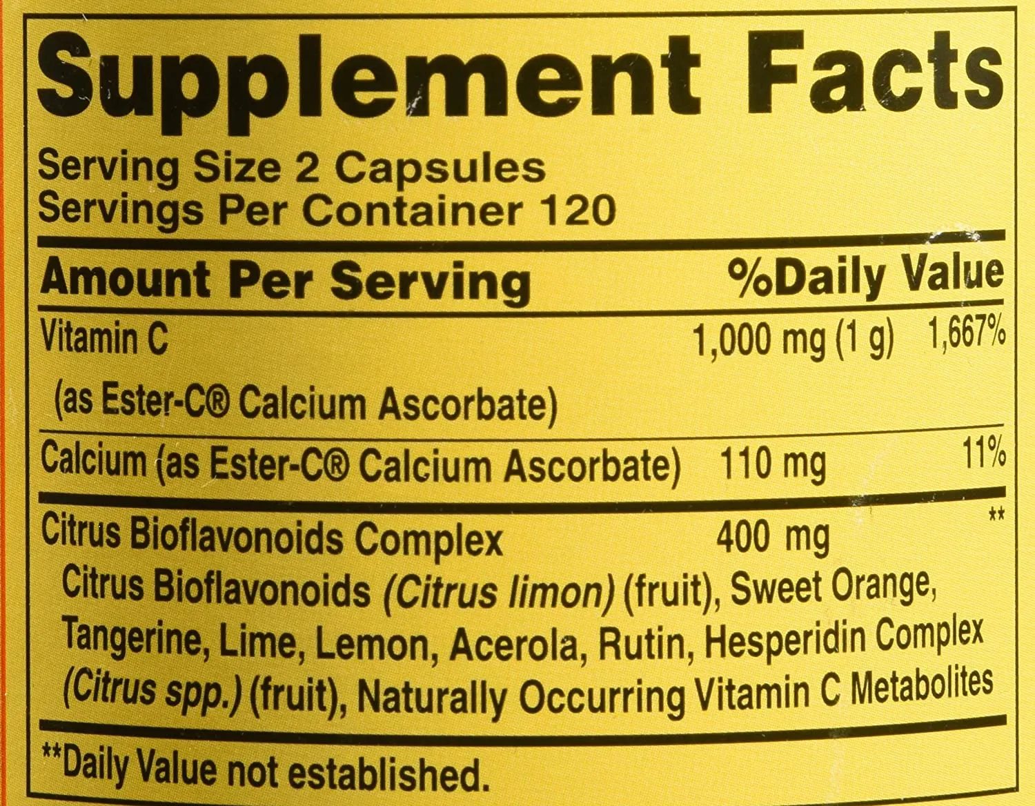 American Health Ester C 500 mg 240 capsules