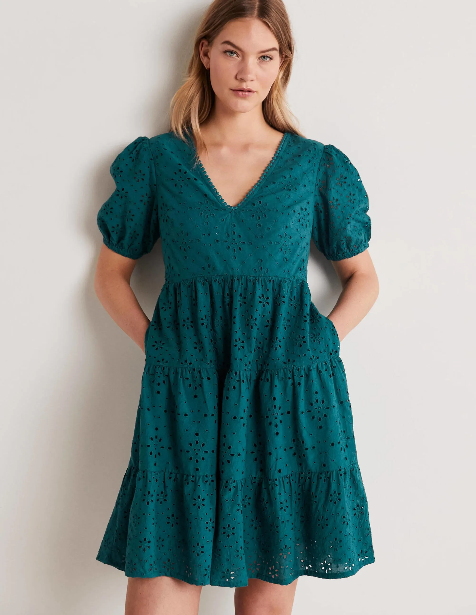 Back Detail Broderie Dress-Chesapeake Bay