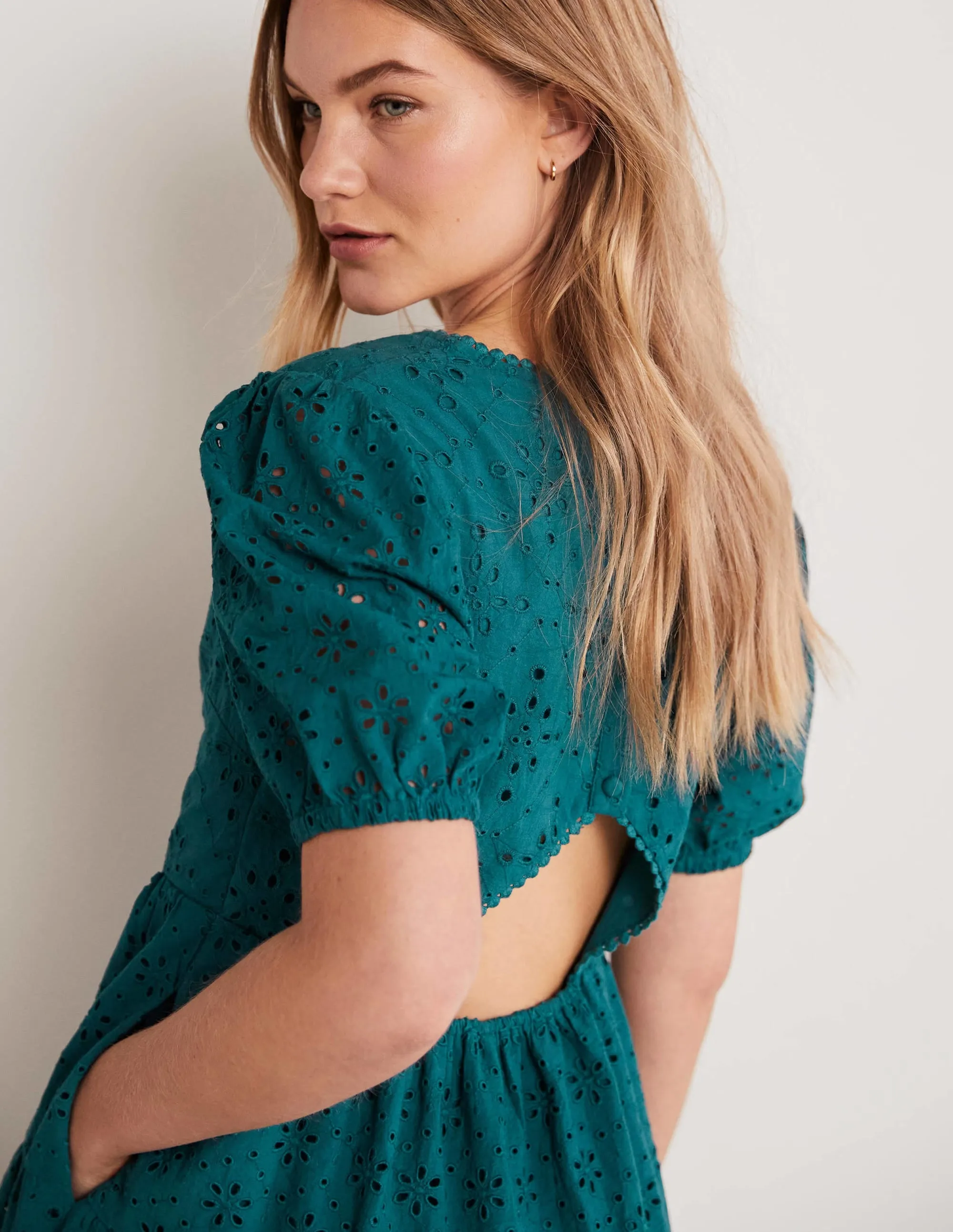 Back Detail Broderie Dress-Chesapeake Bay