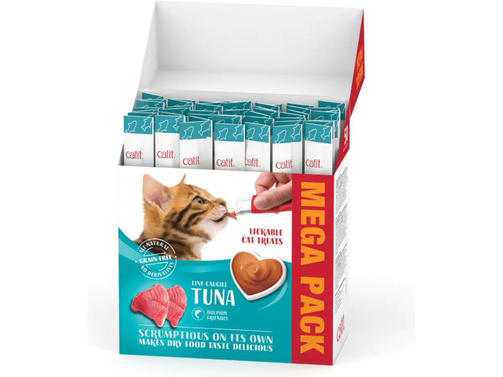 Catit Creamy Treats Mega Pack Tuna, 50 Tubes/Box