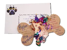 Custom Dog Birthday Cutout Invite