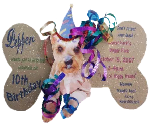 Custom Dog Birthday Cutout Invite
