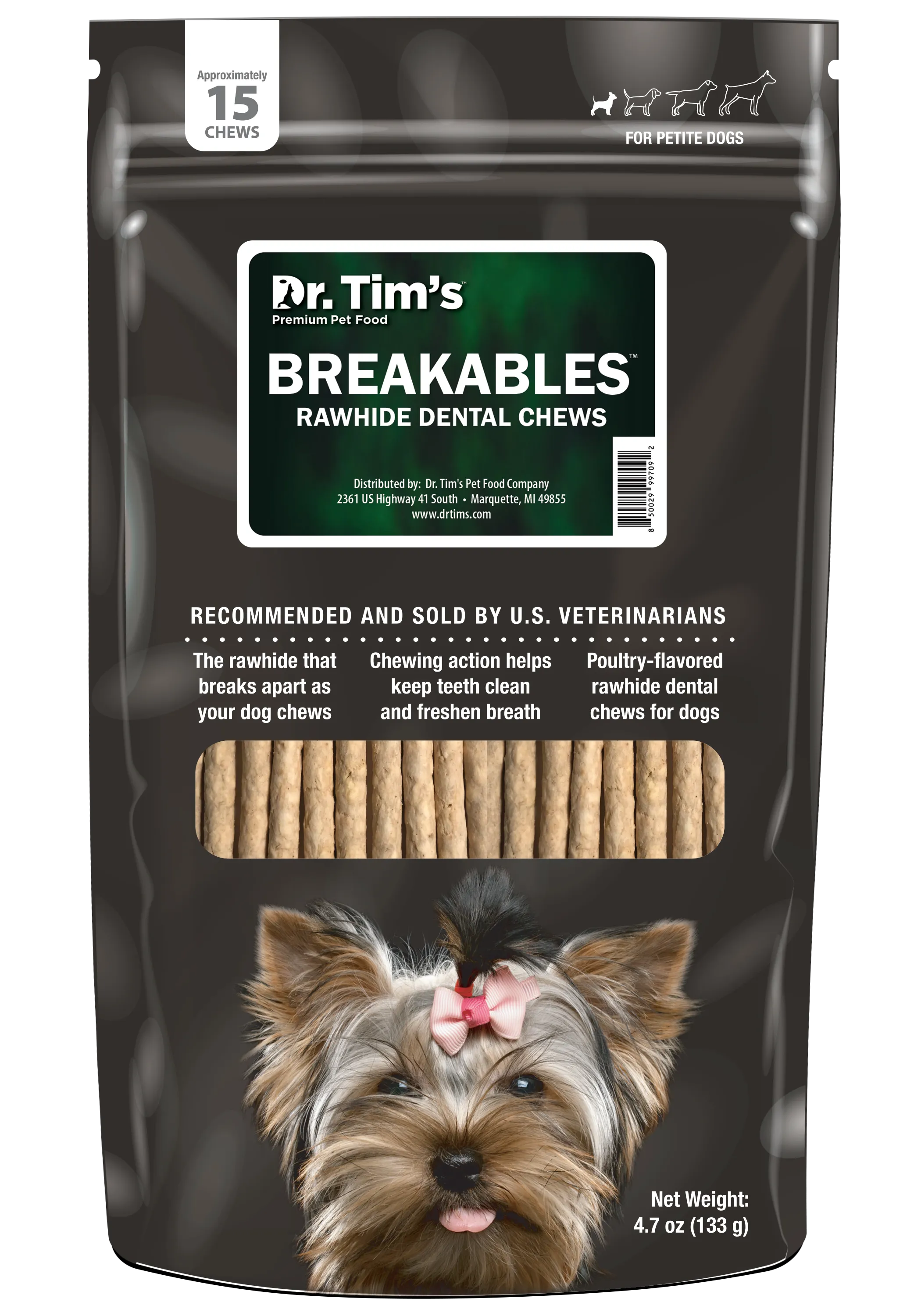 Dr. Tim's Breakables® Rawhide Dental Chews