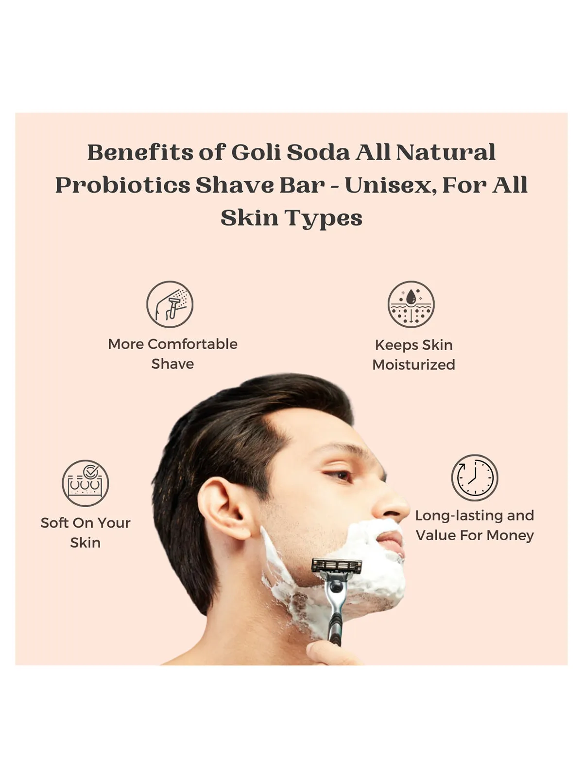 Goli Soda All Natural Probiotics Shave Bar Pack Of Three