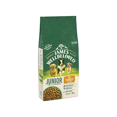 James Wellbeloved Junior Dog Turkey & Rice 15kg Dry Dog Food