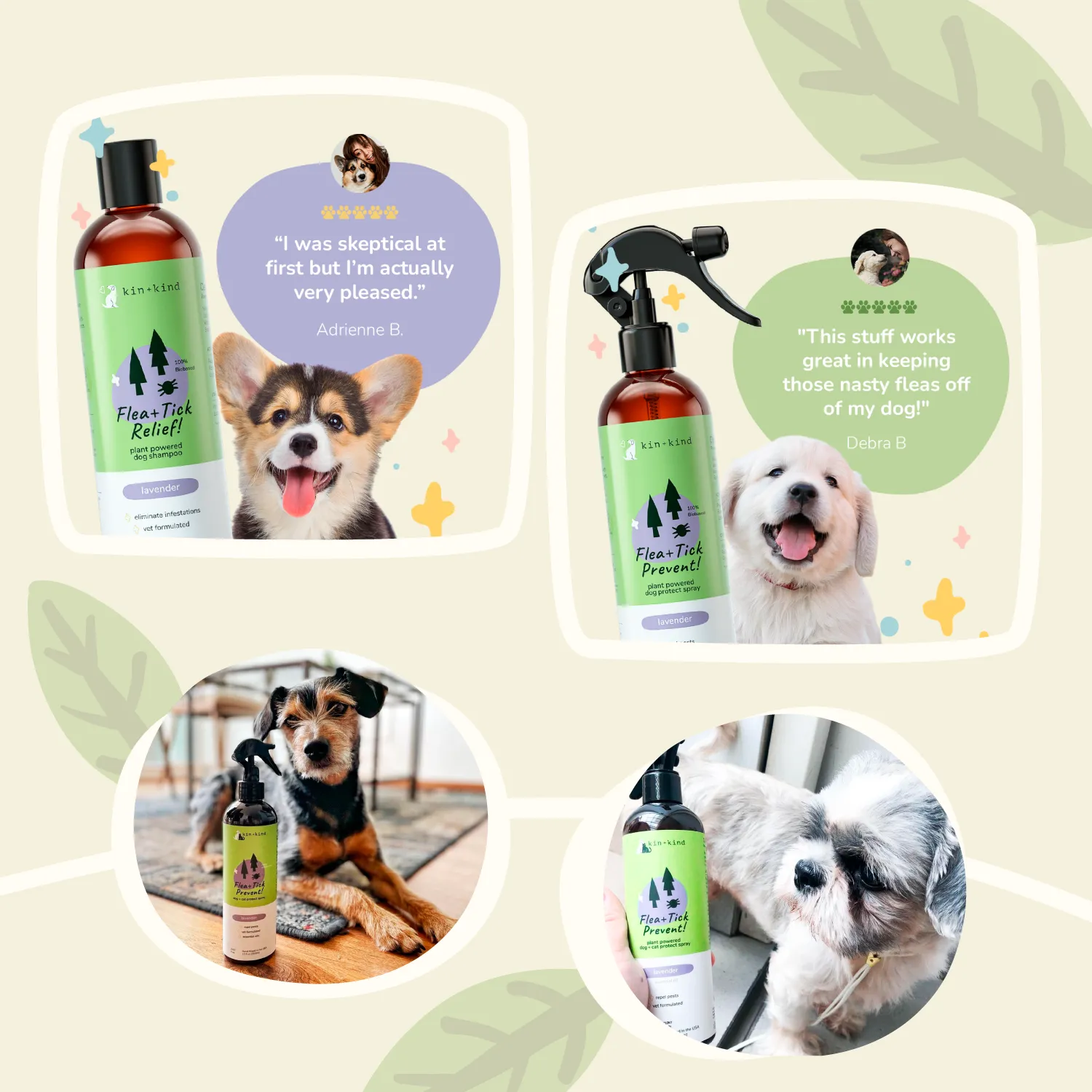 **Kin Kind Flea/Tick Lavender Protect Spray 12oz.