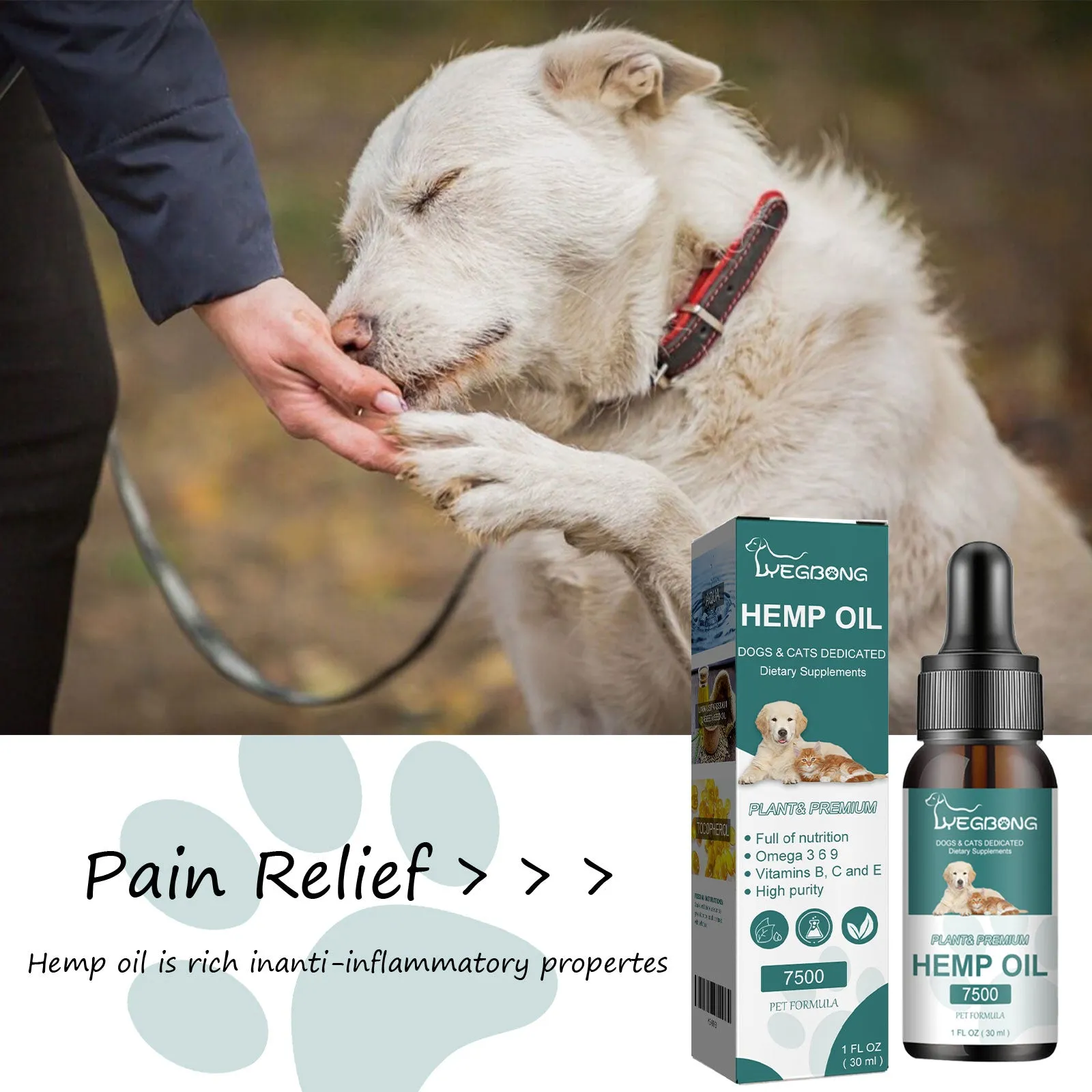 Pet Care Oil Pet Cat And Dog Body Care- Topical Moisturizing Massage Repair Essential Oil